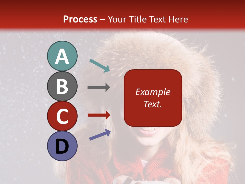 Girl Snow Blue PowerPoint Template