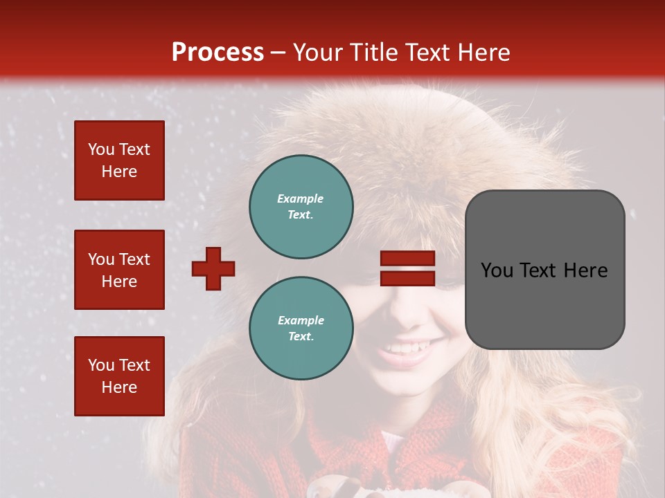 Girl Snow Blue PowerPoint Template