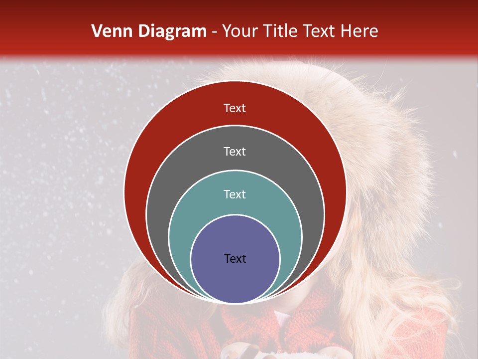 Girl Snow Blue PowerPoint Template