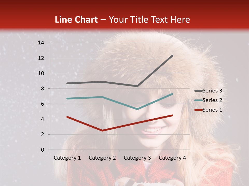 Girl Snow Blue PowerPoint Template