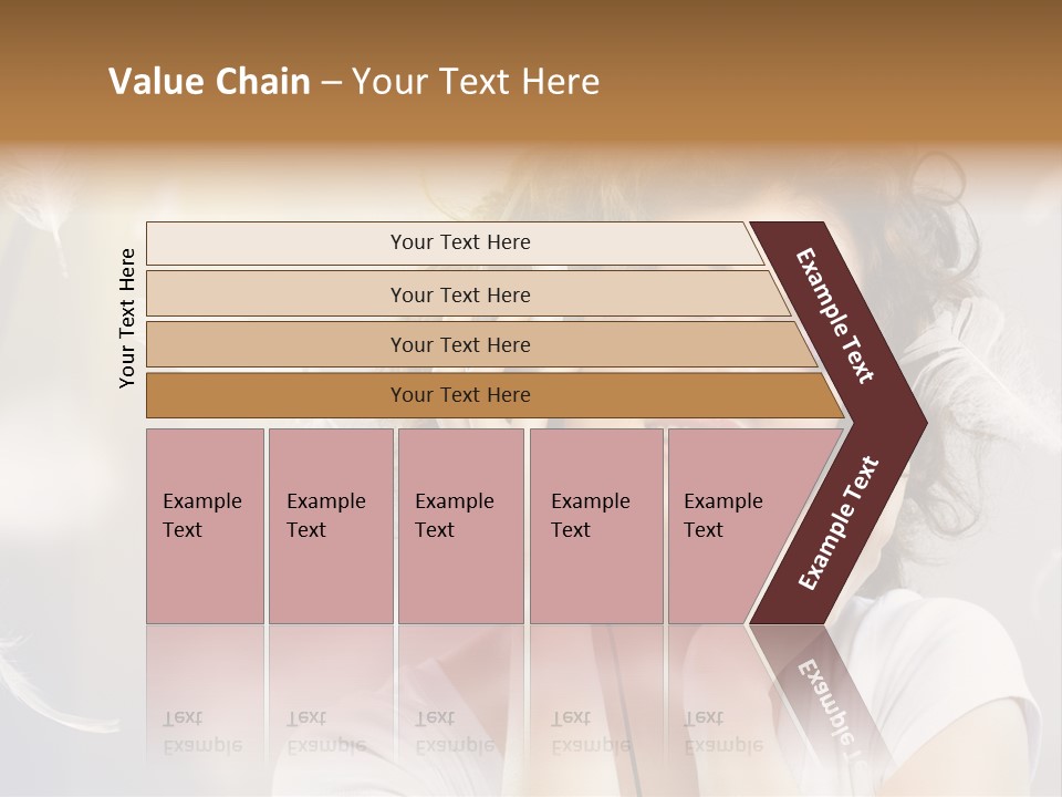 Female Person Headphone PowerPoint Template