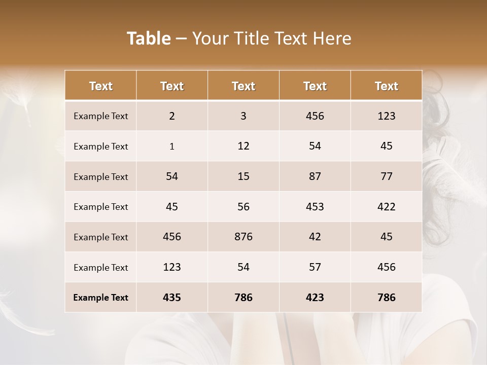 Female Person Headphone PowerPoint Template