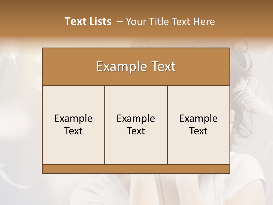 Female Person Headphone PowerPoint Template