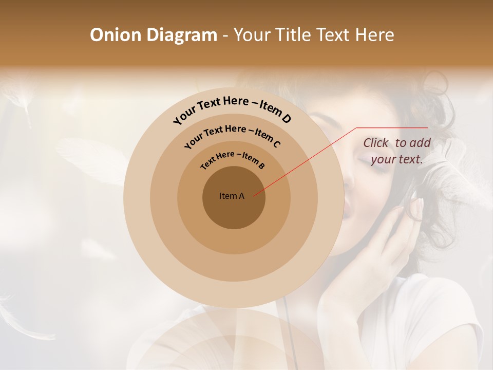 Female Person Headphone PowerPoint Template