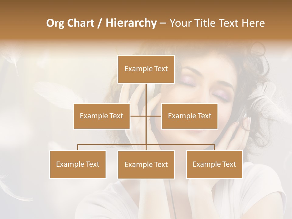 Female Person Headphone PowerPoint Template