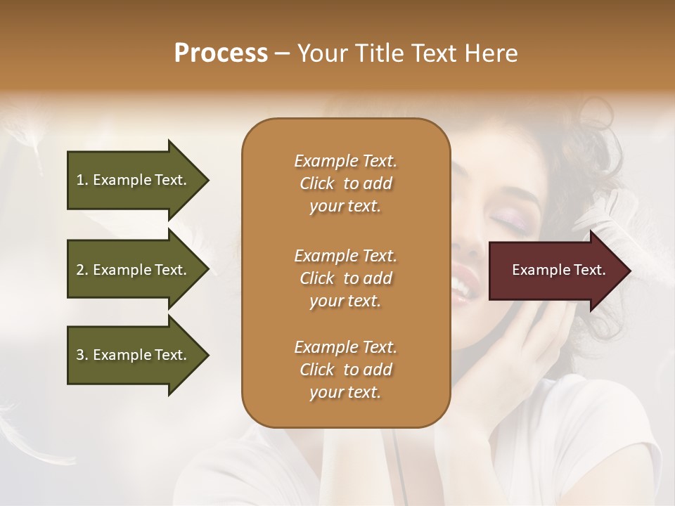 Female Person Headphone PowerPoint Template
