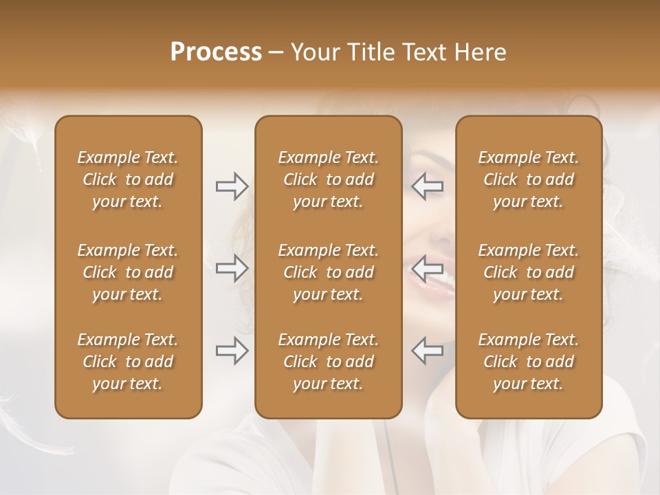 Female Person Headphone PowerPoint Template
