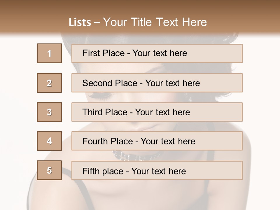 Woman Elegance Hair PowerPoint Template