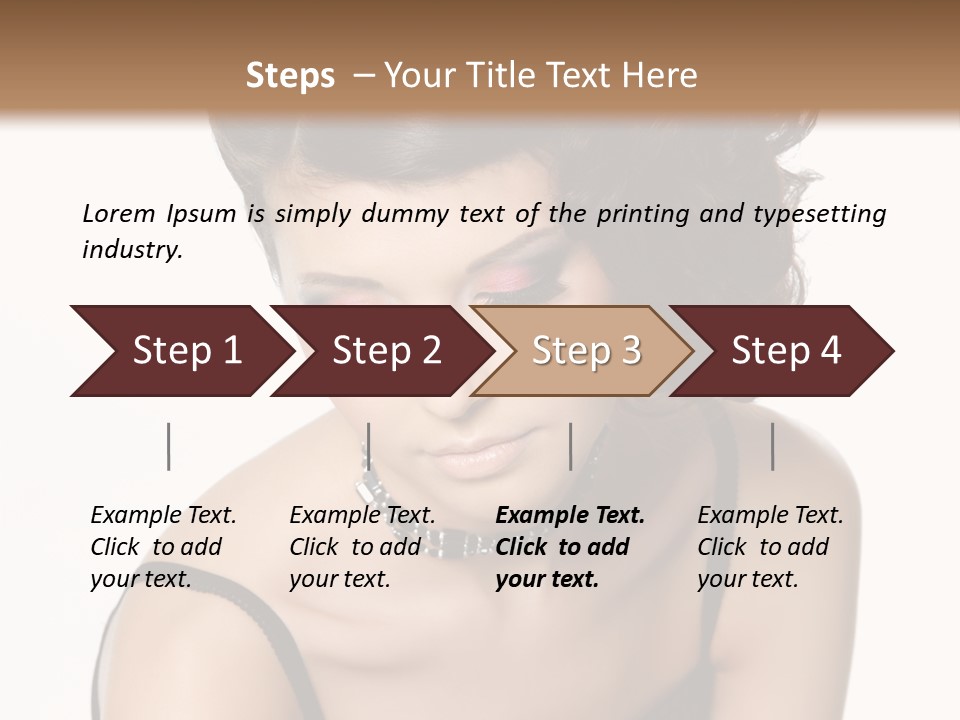 Woman Elegance Hair PowerPoint Template
