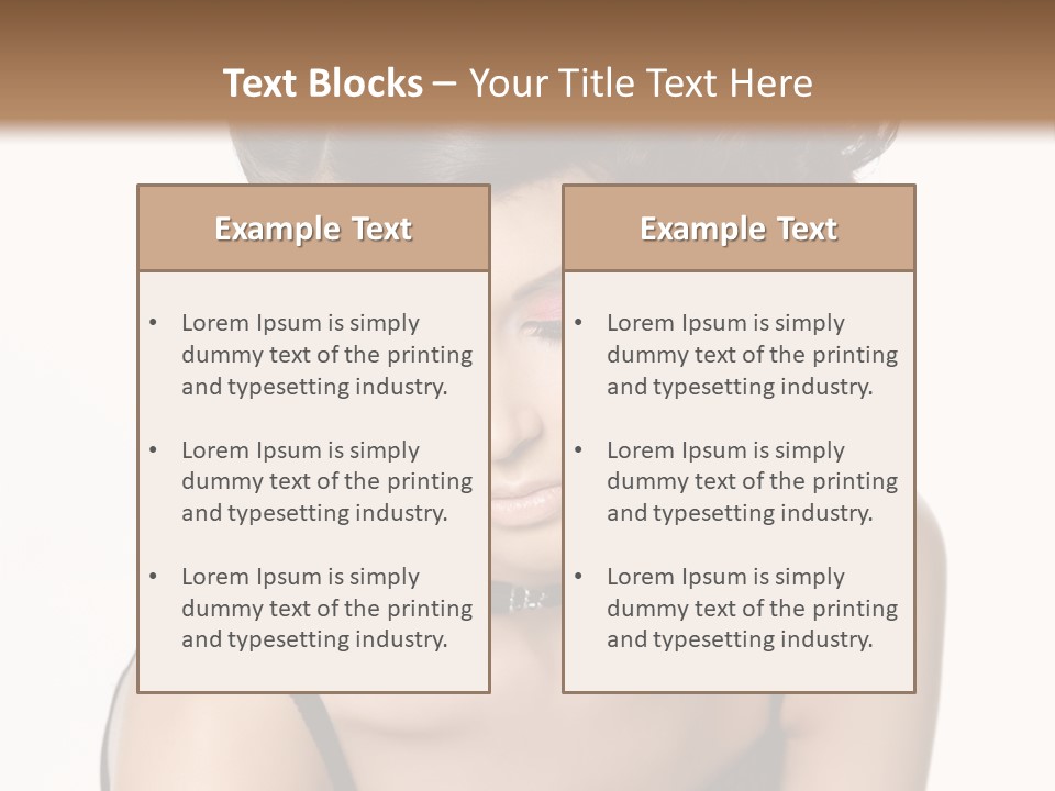 Woman Elegance Hair PowerPoint Template