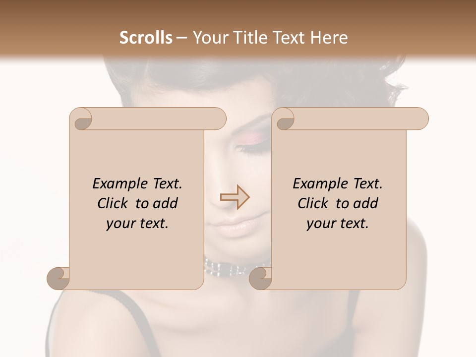 Woman Elegance Hair PowerPoint Template