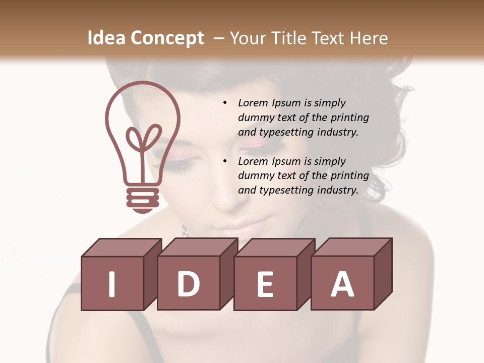 Woman Elegance Hair PowerPoint Template