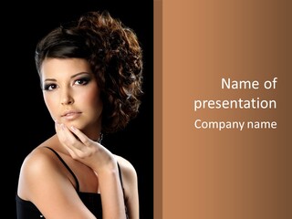 Face Eye Make Up One PowerPoint Template