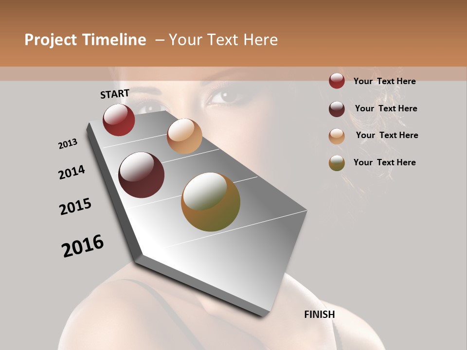 Face Eye Make Up One PowerPoint Template