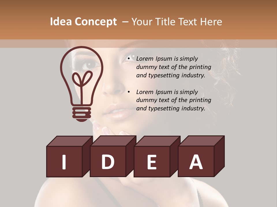 Face Eye Make Up One PowerPoint Template