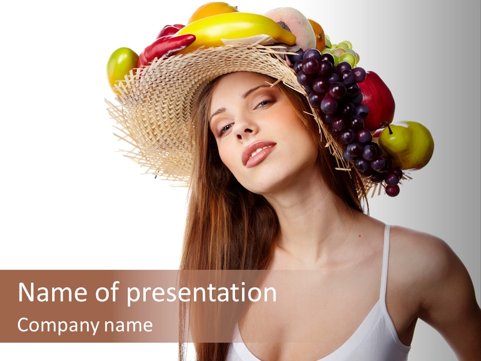 Beautiful Citrus Grape PowerPoint Template