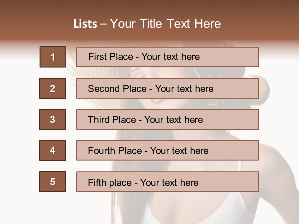 Beautiful Citrus Grape PowerPoint Template
