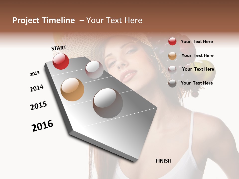 Beautiful Citrus Grape PowerPoint Template