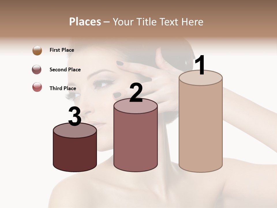 Hand Close Up Brunette PowerPoint Template