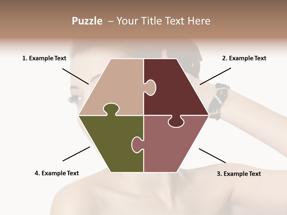 Hand Close Up Brunette PowerPoint Template