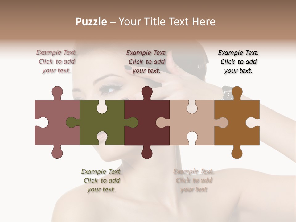 Hand Close Up Brunette PowerPoint Template