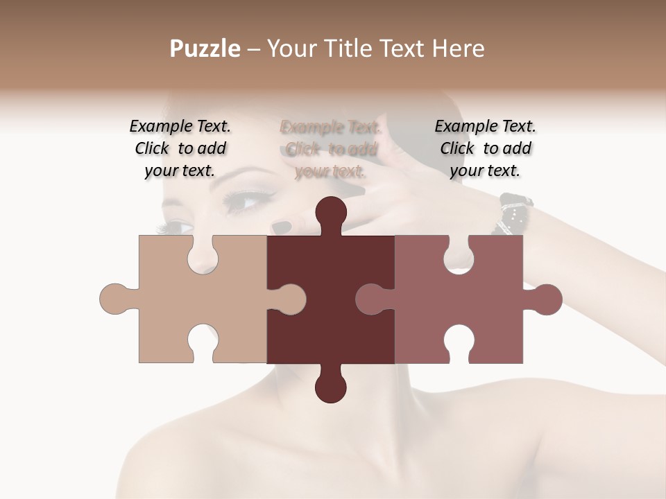 Hand Close Up Brunette PowerPoint Template
