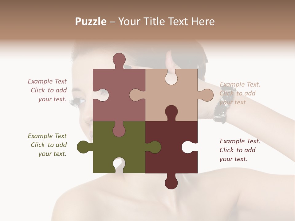 Hand Close Up Brunette PowerPoint Template