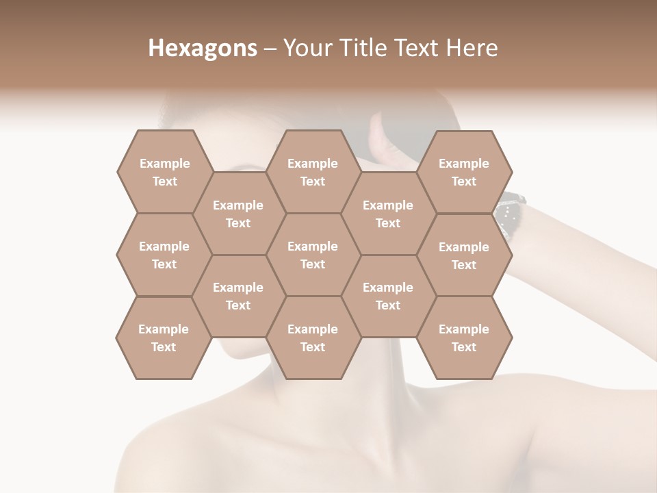 Hand Close Up Brunette PowerPoint Template