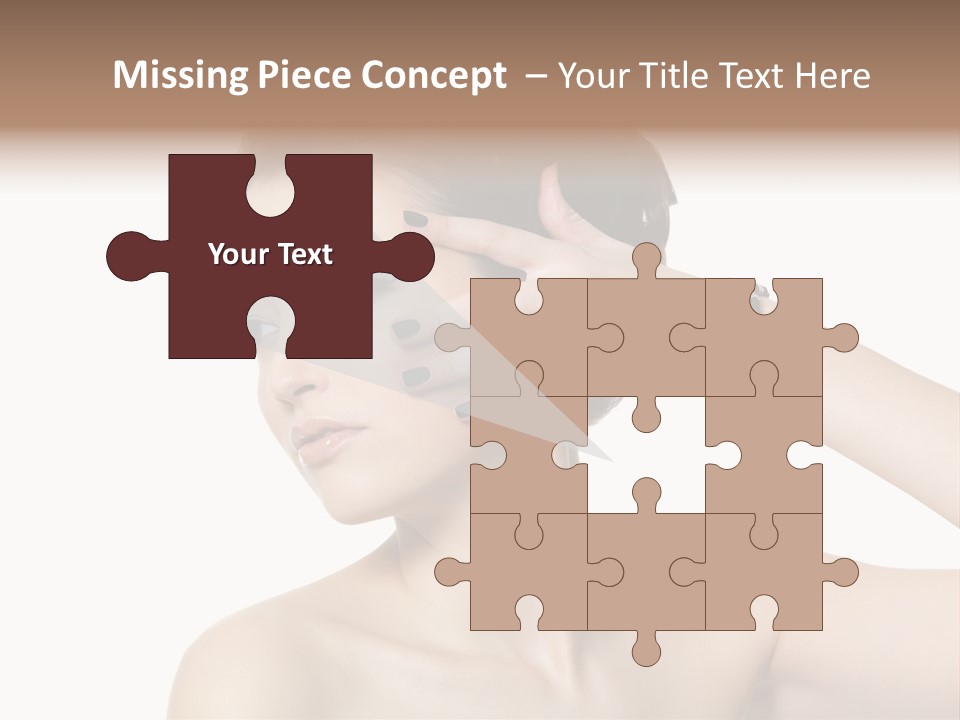 Hand Close Up Brunette PowerPoint Template