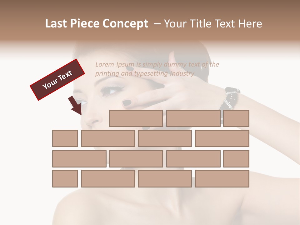 Hand Close Up Brunette PowerPoint Template
