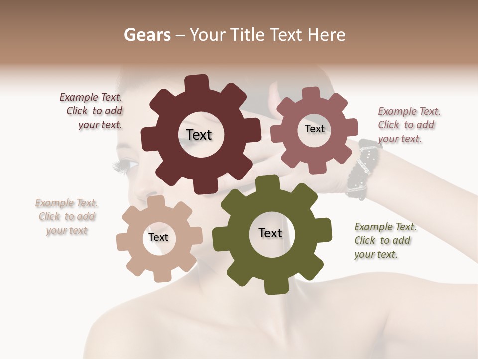 Hand Close Up Brunette PowerPoint Template