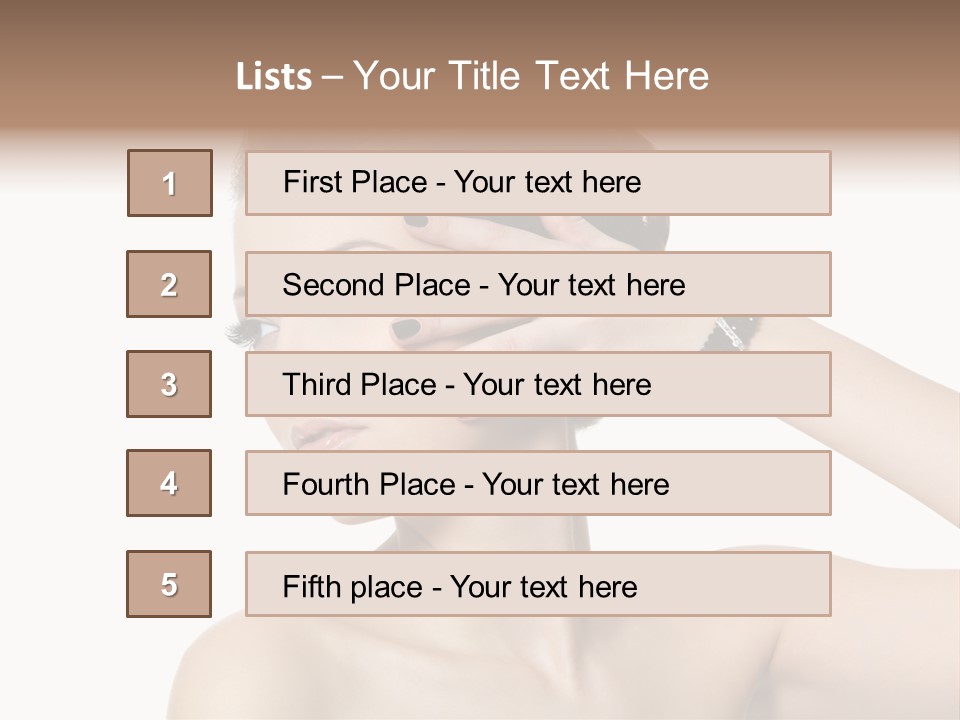 Hand Close Up Brunette PowerPoint Template