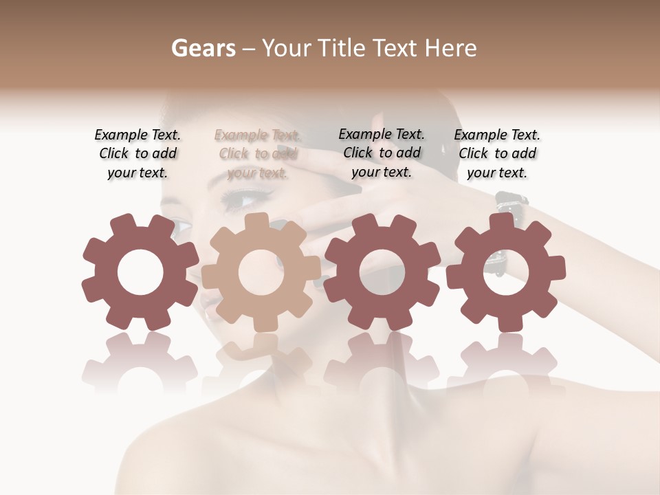 Hand Close Up Brunette PowerPoint Template