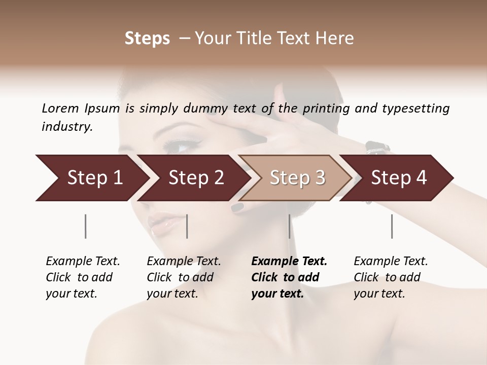 Hand Close Up Brunette PowerPoint Template