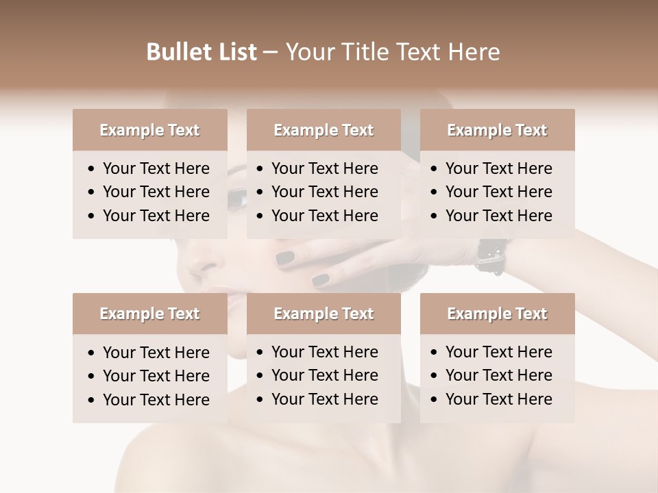 Hand Close Up Brunette PowerPoint Template