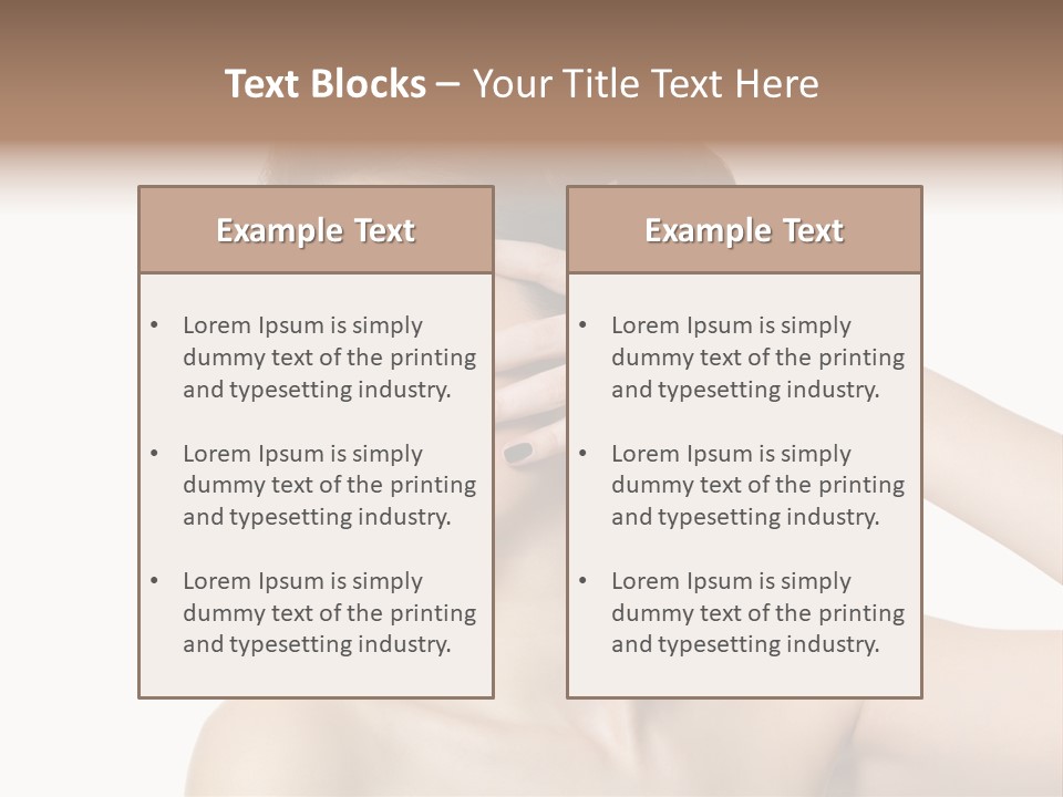 Hand Close Up Brunette PowerPoint Template