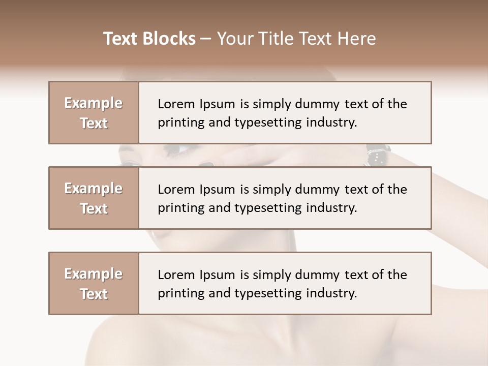 Hand Close Up Brunette PowerPoint Template