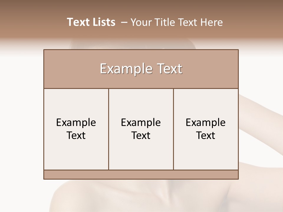 Hand Close Up Brunette PowerPoint Template