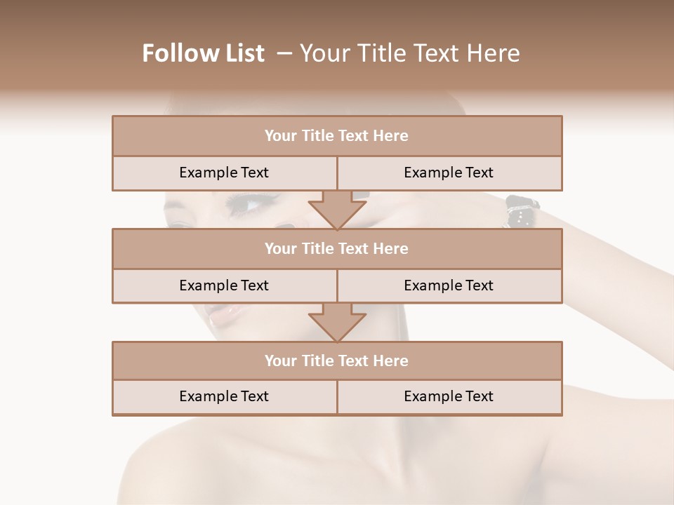 Hand Close Up Brunette PowerPoint Template