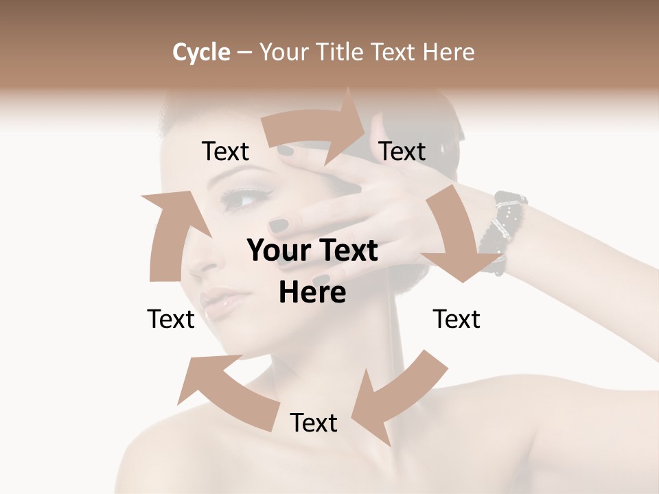 Hand Close Up Brunette PowerPoint Template