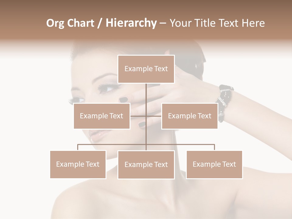 Hand Close Up Brunette PowerPoint Template