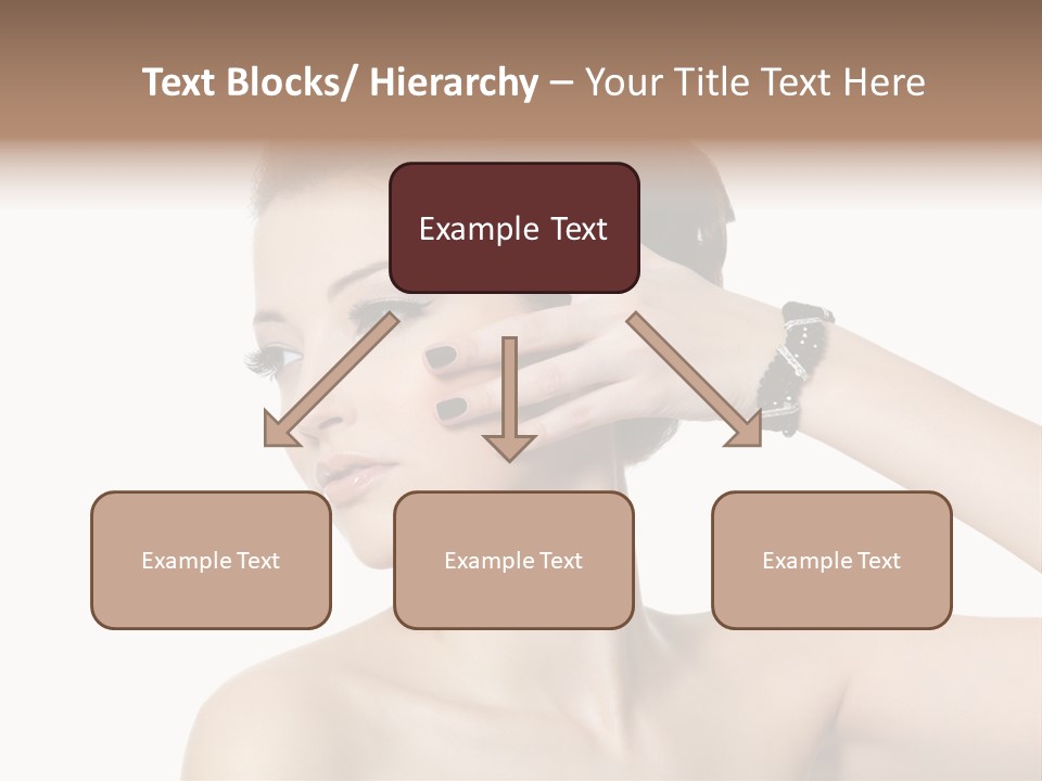 Hand Close Up Brunette PowerPoint Template