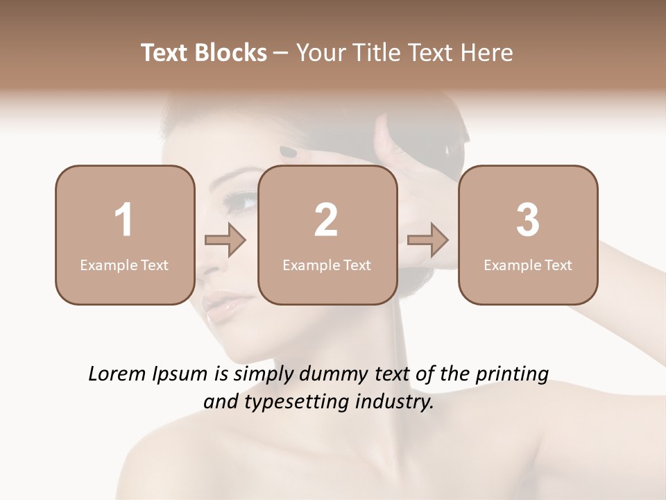 Hand Close Up Brunette PowerPoint Template