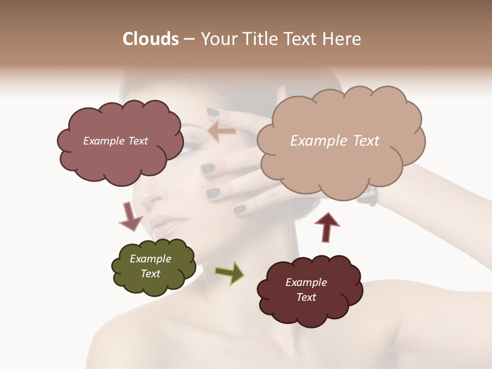 Hand Close Up Brunette PowerPoint Template