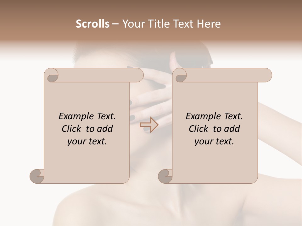 Hand Close Up Brunette PowerPoint Template