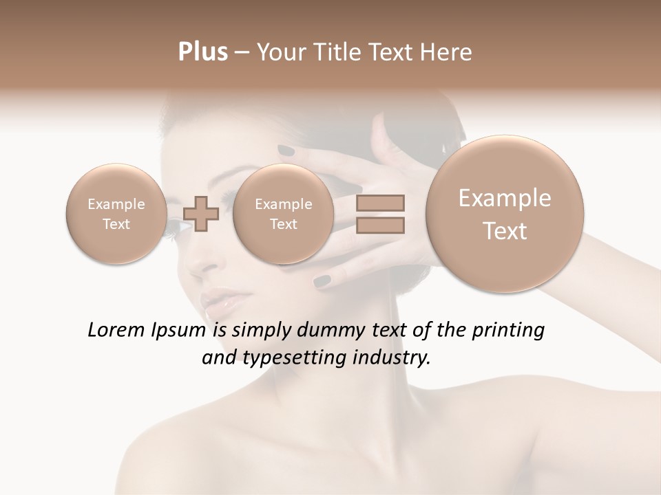 Hand Close Up Brunette PowerPoint Template