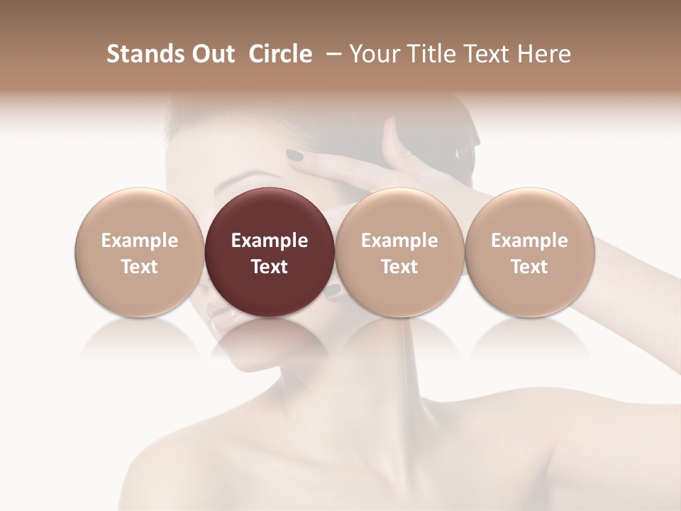 Hand Close Up Brunette PowerPoint Template