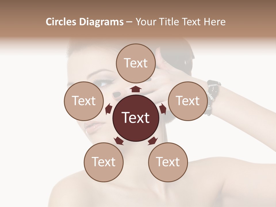 Hand Close Up Brunette PowerPoint Template