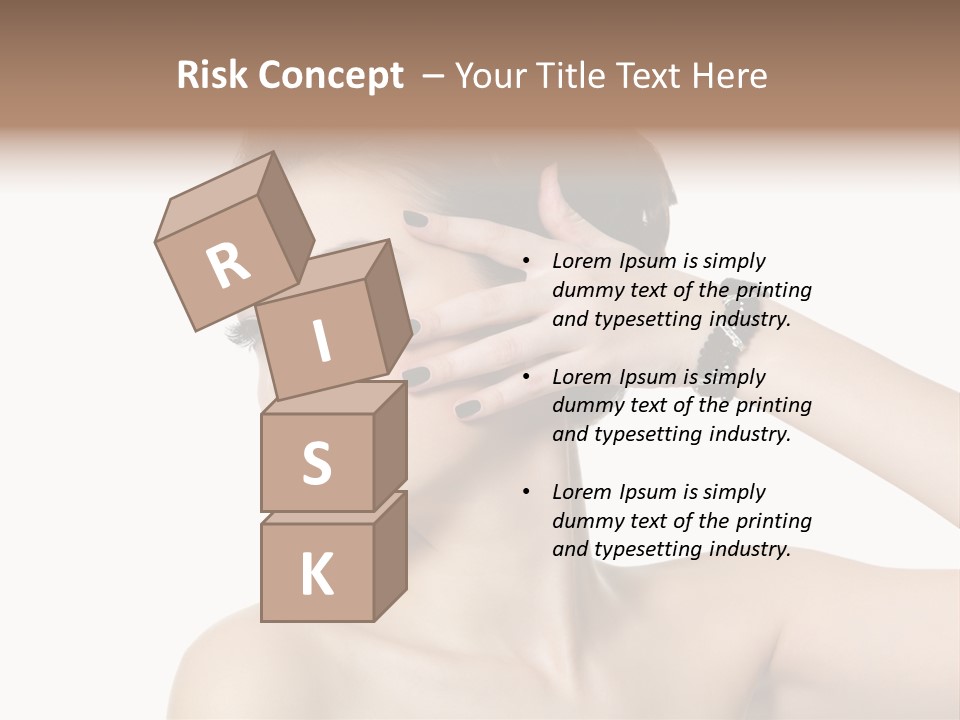 Hand Close Up Brunette PowerPoint Template