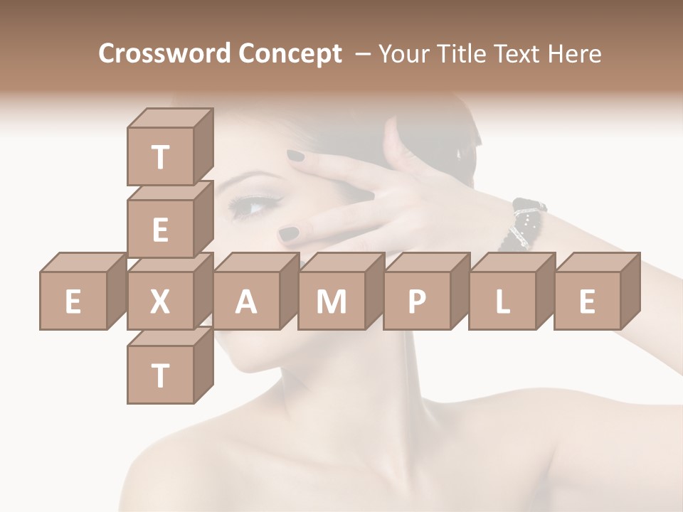 Hand Close Up Brunette PowerPoint Template